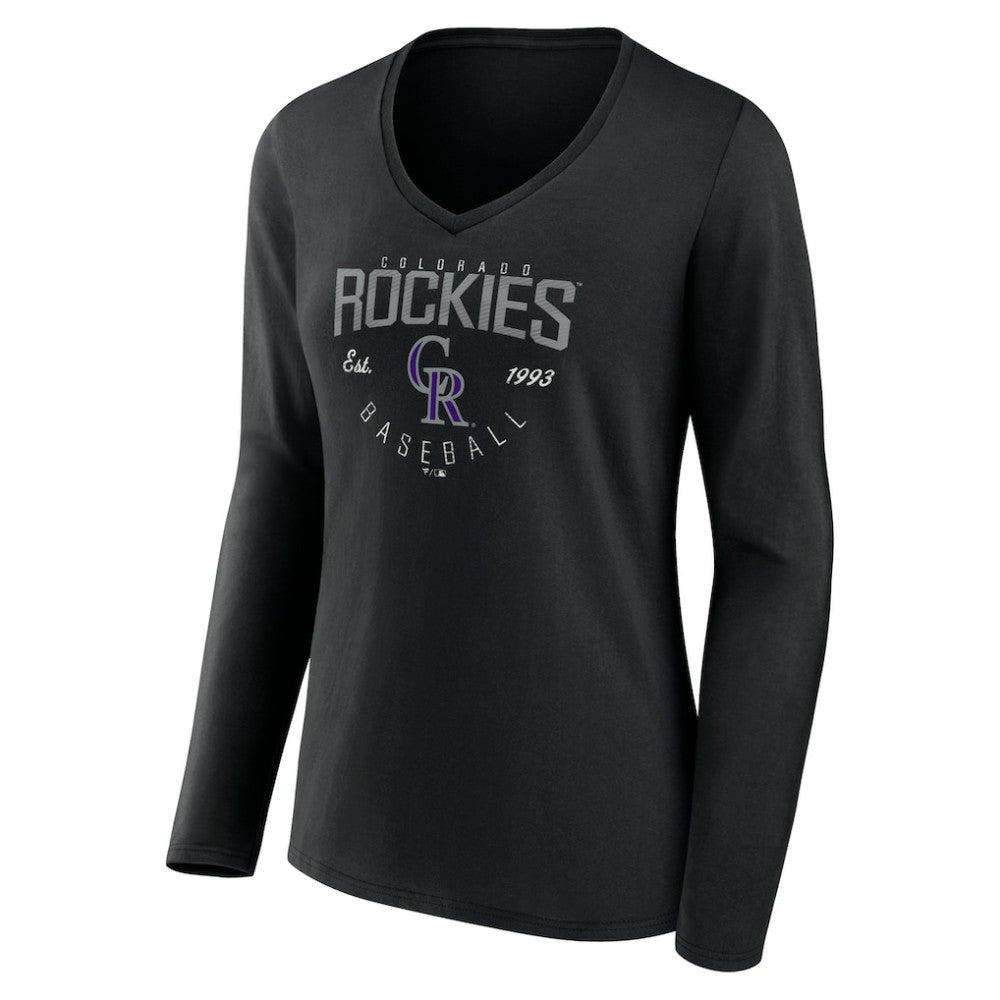 Colorado Rockies Women's Live For It Long Sleeve Long Sleeve V-Neck T-Shirt | MLB Near me
