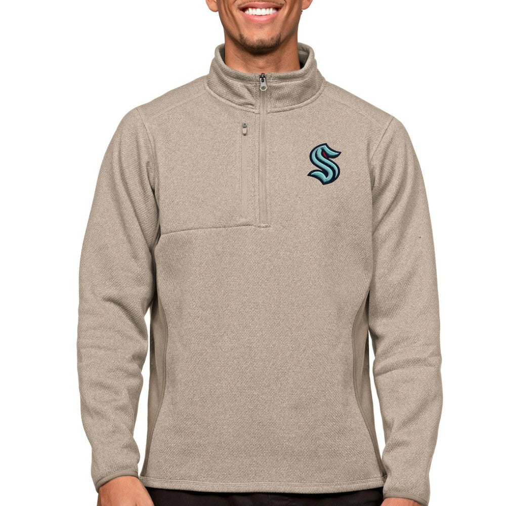 Seattle Kraken Antigua Course Quarter-Zip Pullover Top Sale