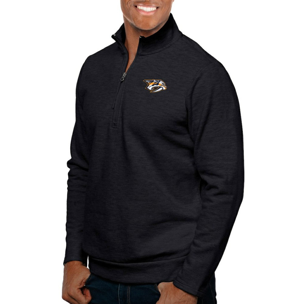 Nashville Predators Antigua Gambit Quarter-Zip Pullover Top Discount