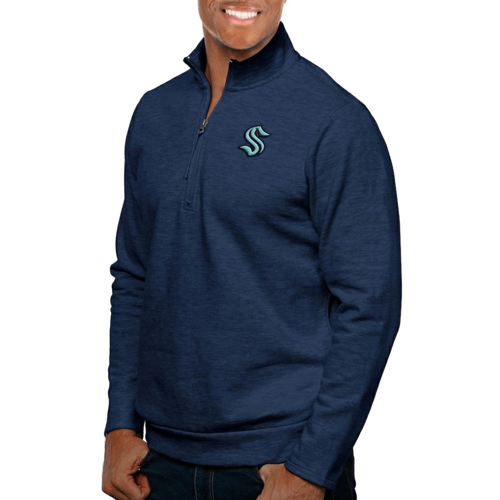 Seattle Kraken Antigua Gambit Quarter-Zip Pullover Top Sale