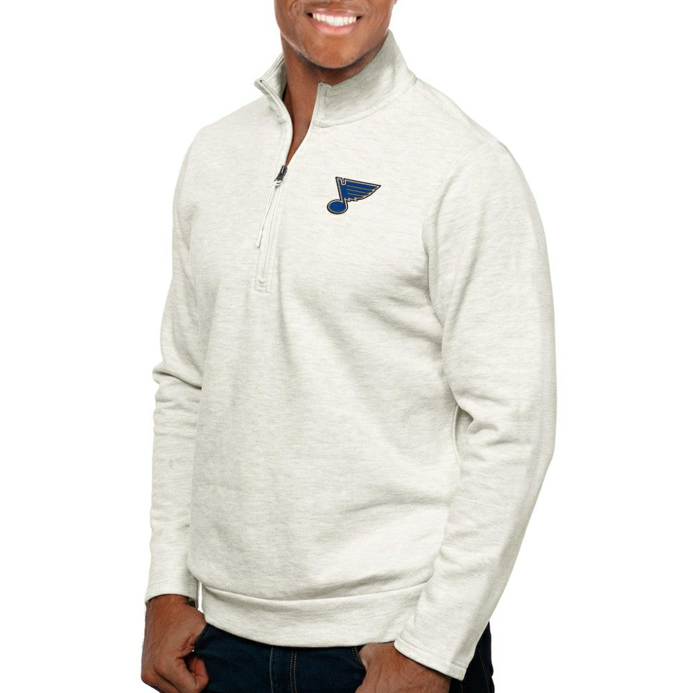 St. Louis Blues Antigua Gambit Quarter-Zip Pullover Top For Sale