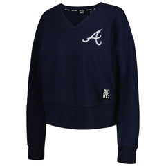 Atlanta Braves DKNY Sport Women's Lily V-Neck Pullover Sweatshirt | MLB Near me