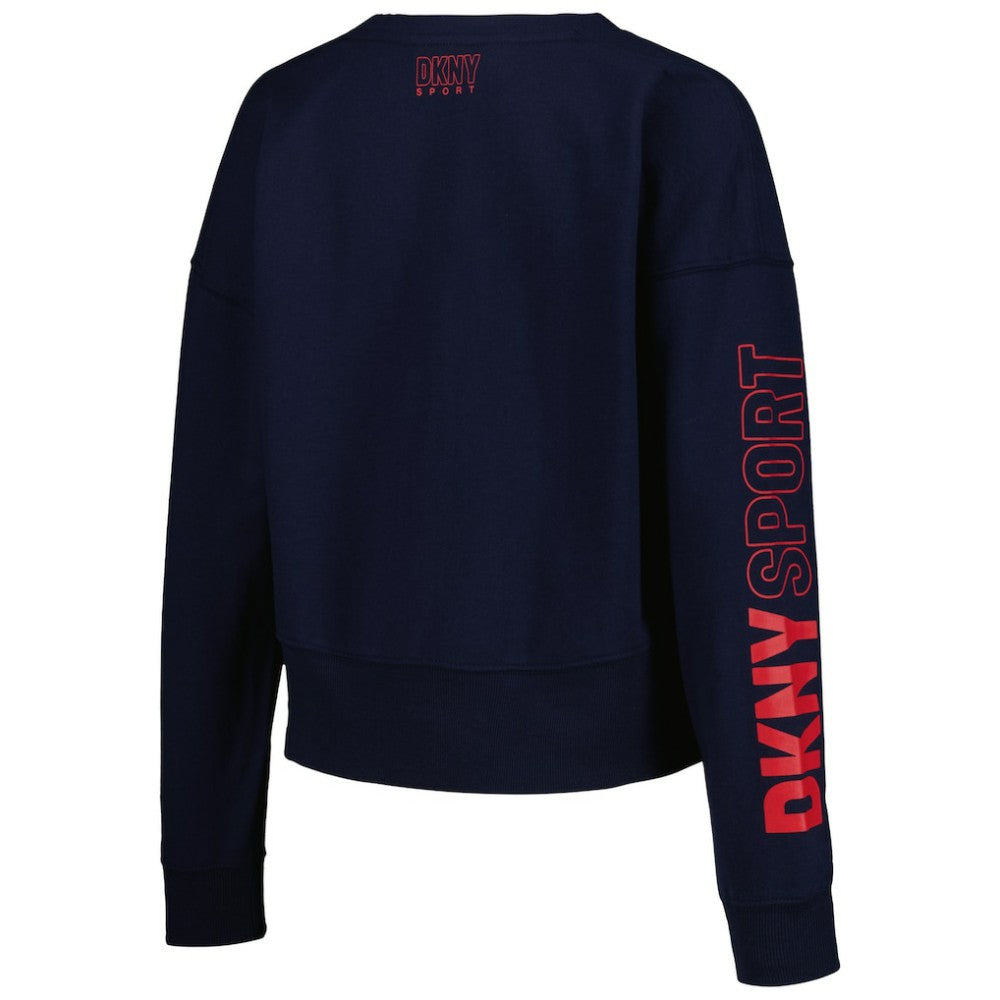 Atlanta Braves DKNY Sport Women's Lily V-Neck Pullover Sweatshirt | MLB Near me