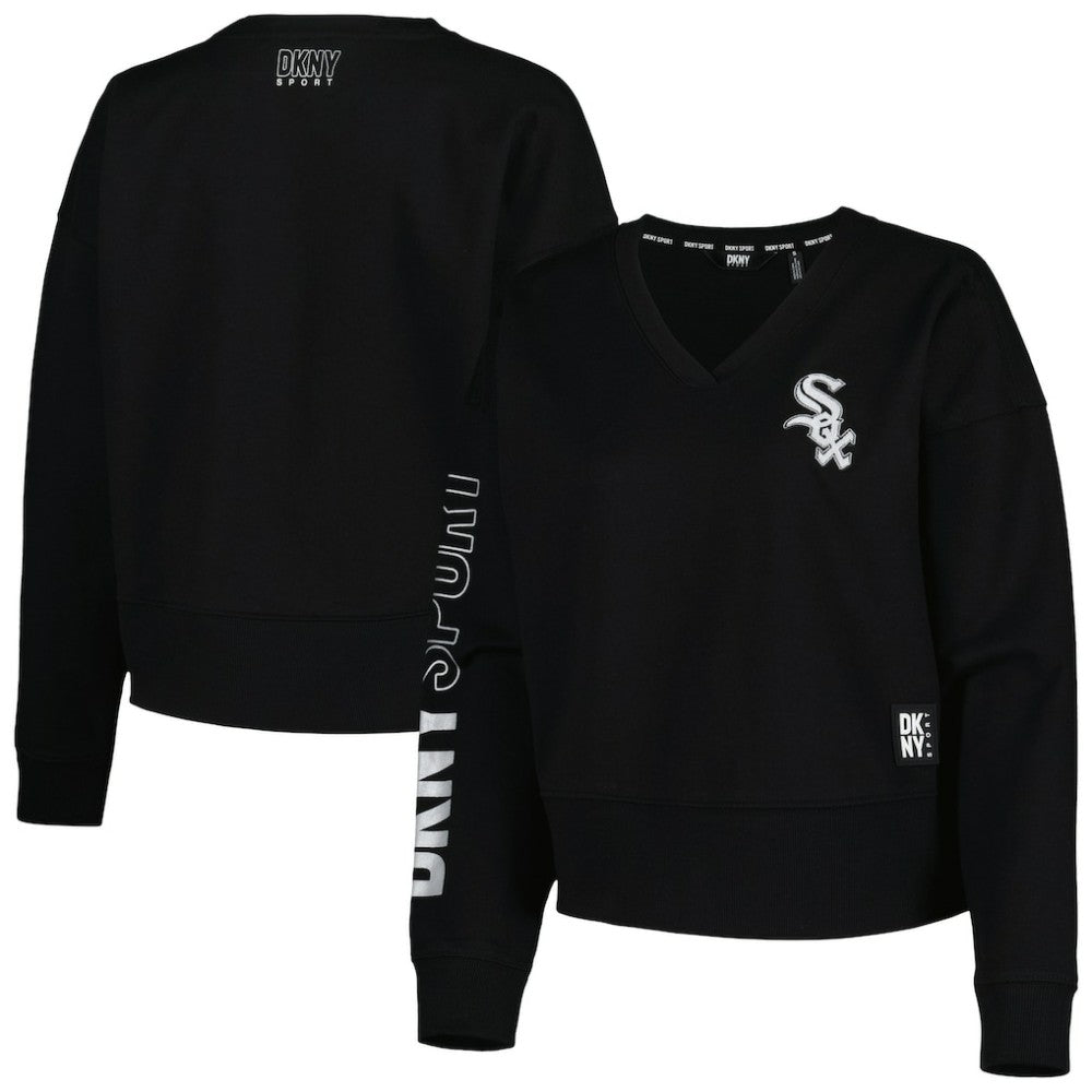 Chicago White Sox DKNY Sport Women's Lily V-Neck Pullover Sweatshirt | MLB Sale