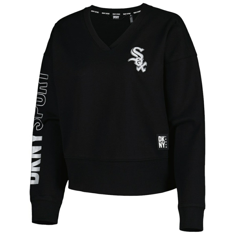 Chicago White Sox DKNY Sport Women's Lily V-Neck Pullover Sweatshirt | MLB Sale