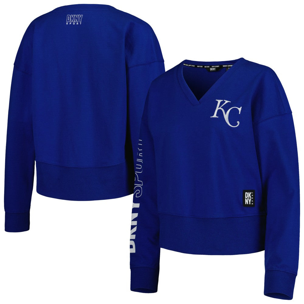 Kansas City Royals DKNY Sport Women's Lily V-Neck Pullover Sweatshirt | MLB Shop