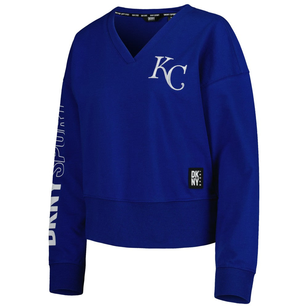 Kansas City Royals DKNY Sport Women's Lily V-Neck Pullover Sweatshirt | MLB Shop