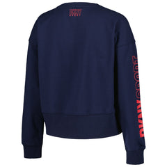 Cleveland Guardians DKNY Sport Women's Lily V-Neck Pullover Sweatshirt | MLB Shop