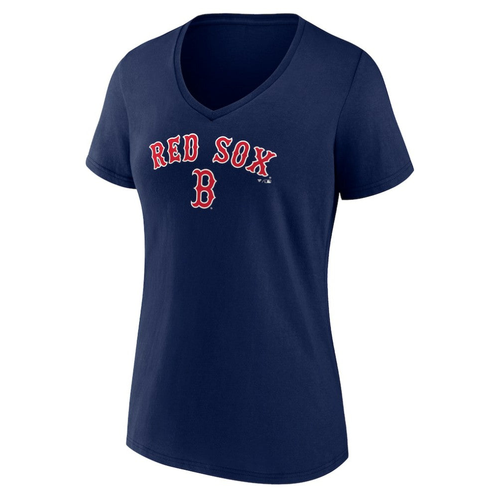 Boston Red Sox Women's Lockup V-Neck T-Shirt | MLB New