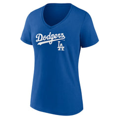 Los Angeles Dodgers Women's Lockup V-Neck T-Shirt | MLB Sale