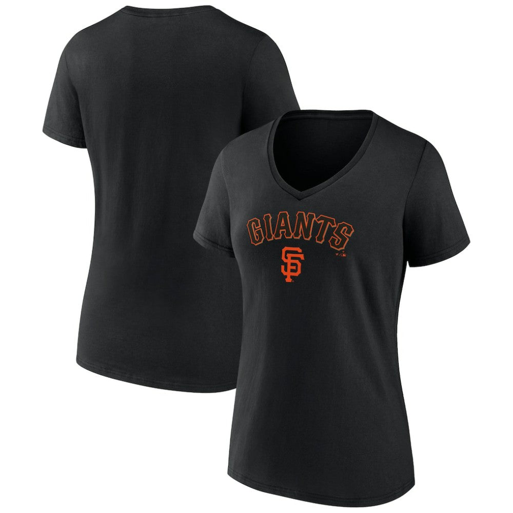 San Francisco Giants Women's Lockup V-Neck T-Shirt | MLB New