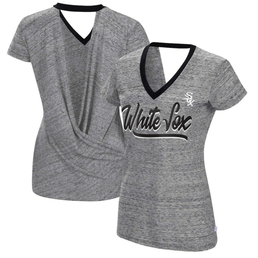 Chicago White Sox Touch Women's Halftime Back Wrap Top V-Neck T-Shirt | MLB On Sale