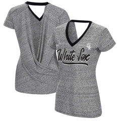 Chicago White Sox Touch Women's Halftime Back Wrap Top V-Neck T-Shirt | MLB On Sale