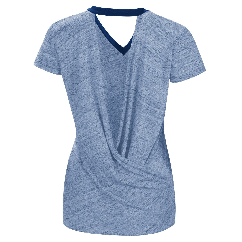 Kansas City Royals Touch Women's Halftime Back Wrap Top V-Neck T-Shirt | MLB Sale