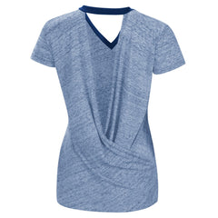 Kansas City Royals Touch Women's Halftime Back Wrap Top V-Neck T-Shirt | MLB Sale