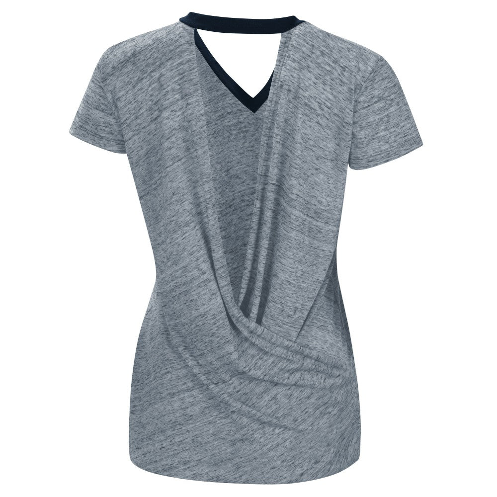 Milwaukee Brewers Touch Women's Halftime Back Wrap Top V-Neck T-Shirt | MLB Outlet