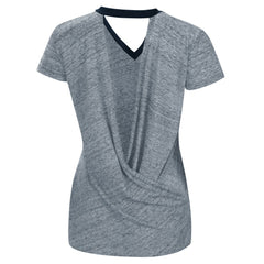Milwaukee Brewers Touch Women's Halftime Back Wrap Top V-Neck T-Shirt | MLB Outlet