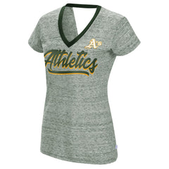 Athletics Touch Women's Halftime Back Wrap Top V-Neck T-Shirt | MLB Shop