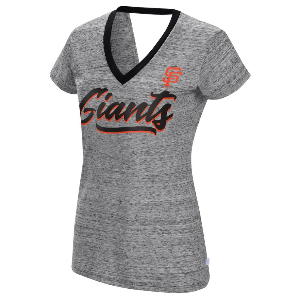 San Francisco Giants Touch Women's Halftime Back Wrap Top V-Neck T-Shirt | MLB For sale