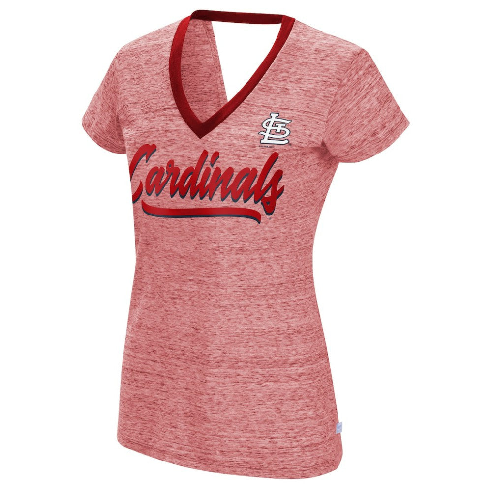 St. Louis Cardinals Touch Women's Halftime Back Wrap Top V-Neck T-Shirt | MLB Online