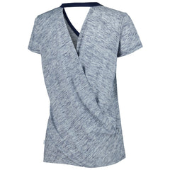 Boston Red Sox Touch Women's Halftime Back Wrap Top V-Neck T-Shirt | MLB New