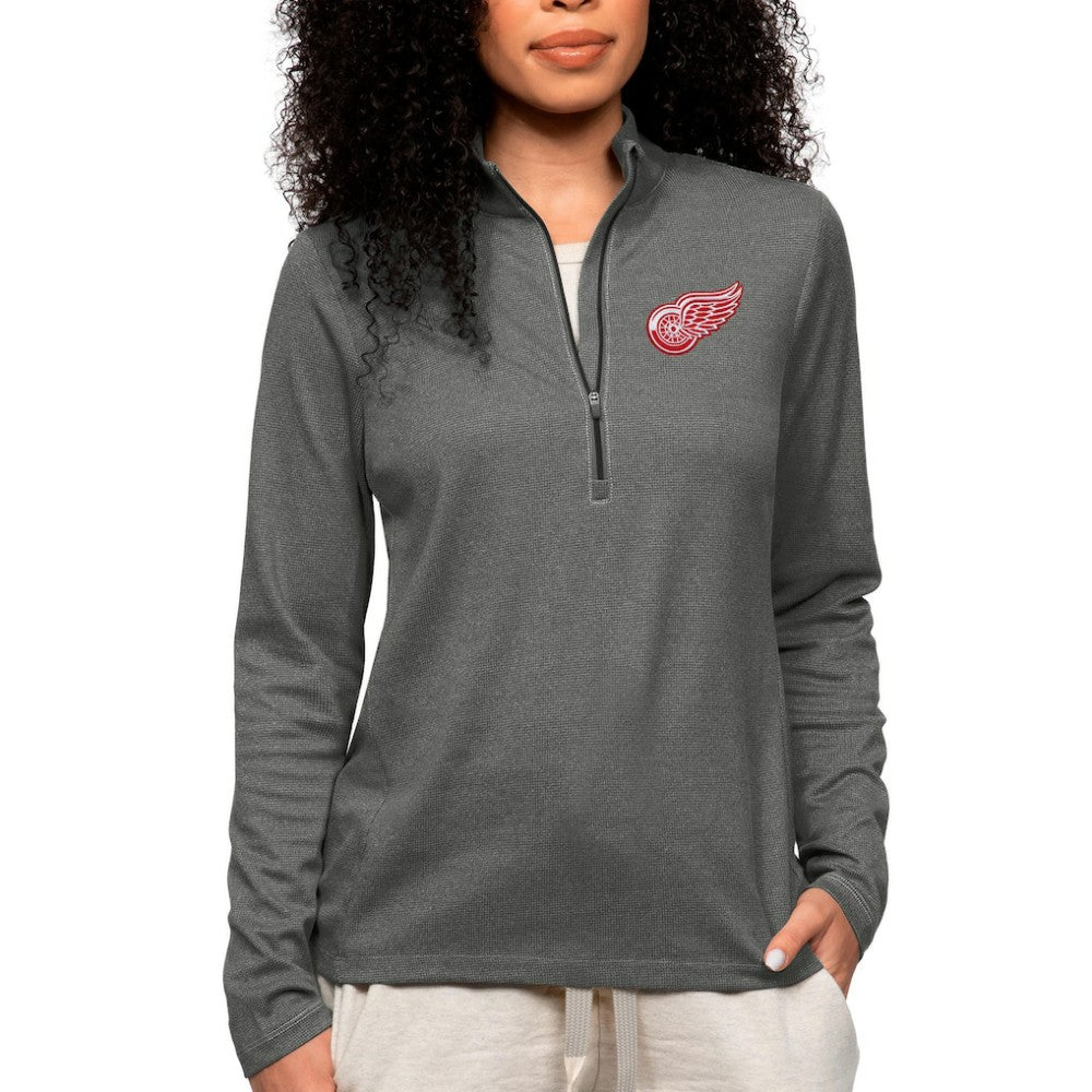 Detroit Red Wings Antigua Women's Epic Quarter-Zip Pullover Top Discount