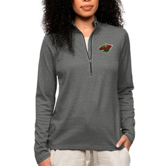 Minnesota Wild Antigua Women's Epic Quarter-Zip Pullover Top Outlet