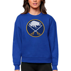 Buffalo Sabres Antigua Women's Team Logo Victory Crewneck Pullover Sweatshirt On Sale