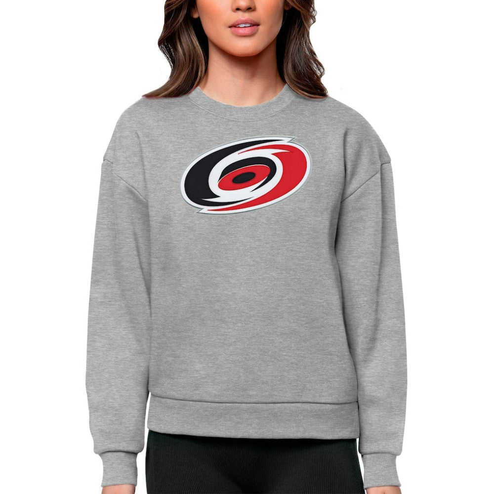 Carolina Hurricanes Antigua Women's Team Logo Victory Crewneck Pullover Sweatshirt Discount