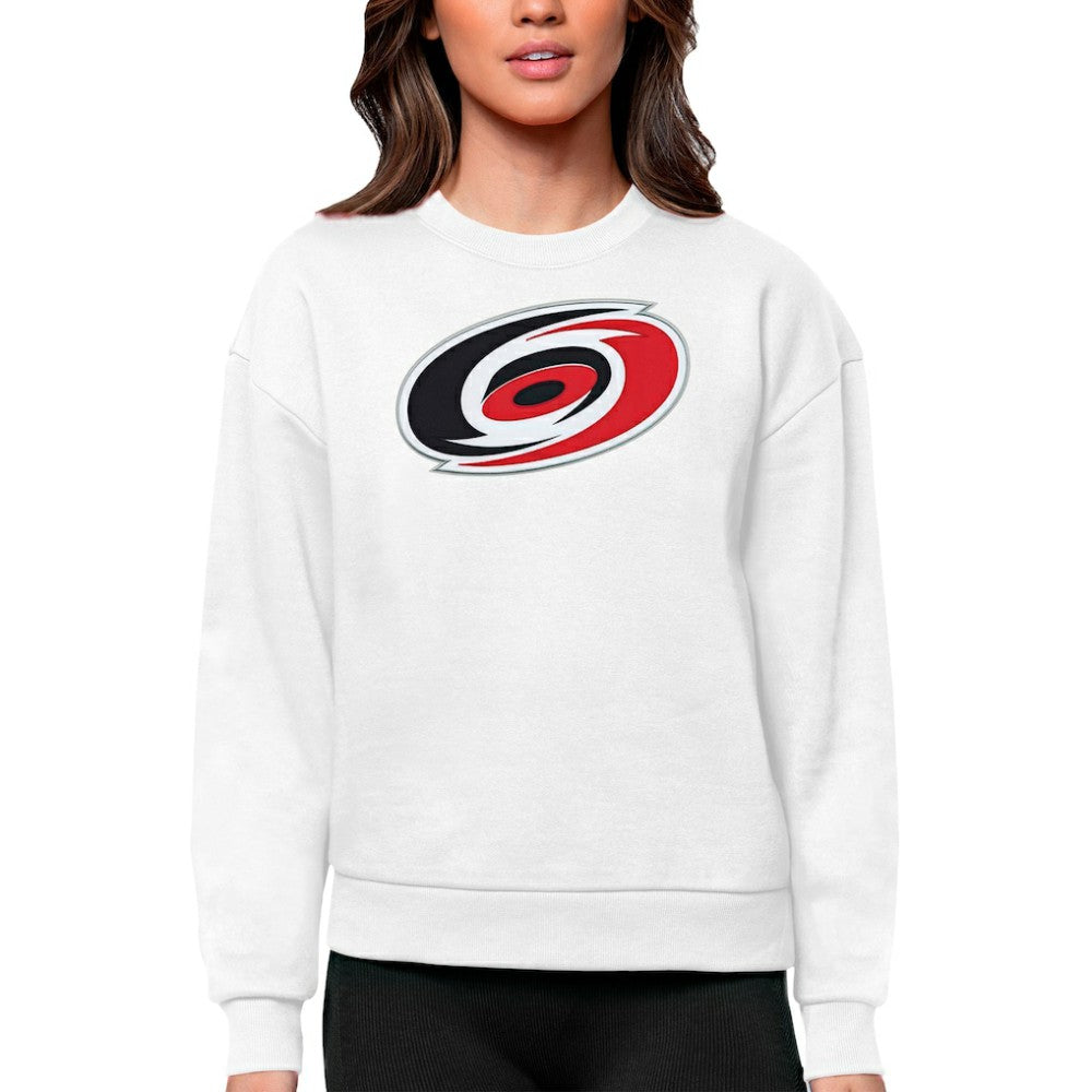 Carolina Hurricanes Antigua Women's Team Logo Victory Crewneck Pullover Sweatshirt Sale
