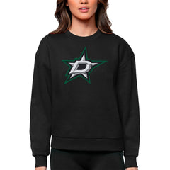 Dallas Stars Antigua Women's Team Logo Victory Crewneck Pullover Sweatshirt Outlet