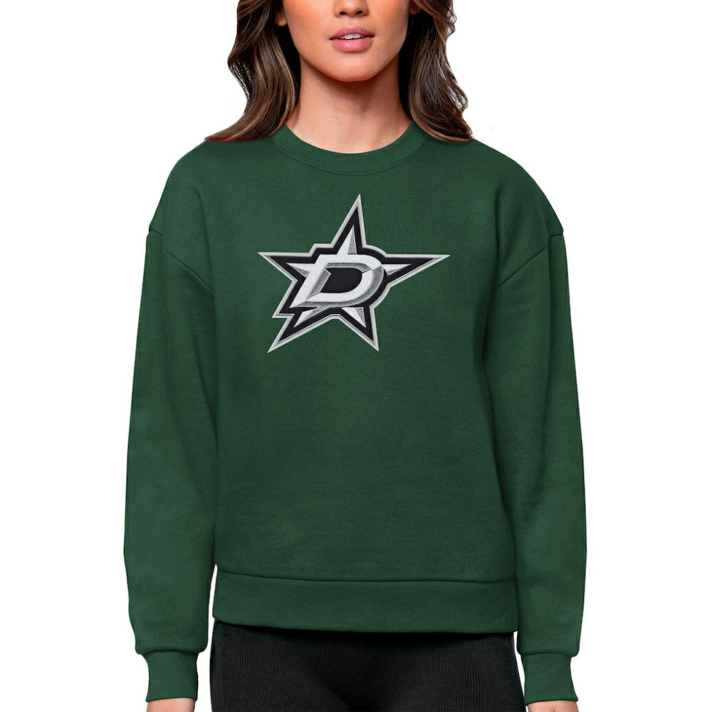 Dallas Stars Antigua Women's Team Logo Victory Crewneck Pullover Sweatshirt Discount