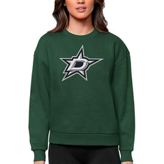 Dallas Stars Antigua Women's Team Logo Victory Crewneck Pullover Sweatshirt Discount