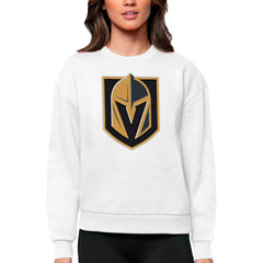 Vegas Golden Knights Antigua Women's Team Logo Victory Crewneck Pullover Sweatshirt Discount