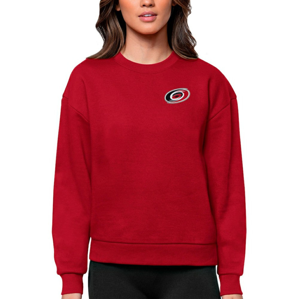Carolina Hurricanes Antigua Women's Victory Crewneck Pullover Sweatshirt Online