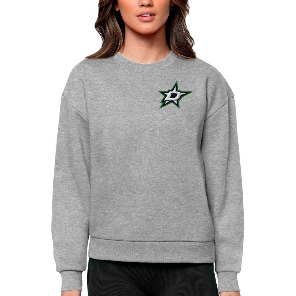 Dallas Stars Antigua Women's Victory Crewneck Pullover Sweatshirt Outlet