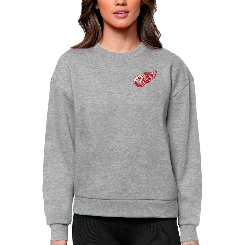 Detroit Red Wings Antigua Women's Victory Crewneck Pullover Sweatshirt On Sale