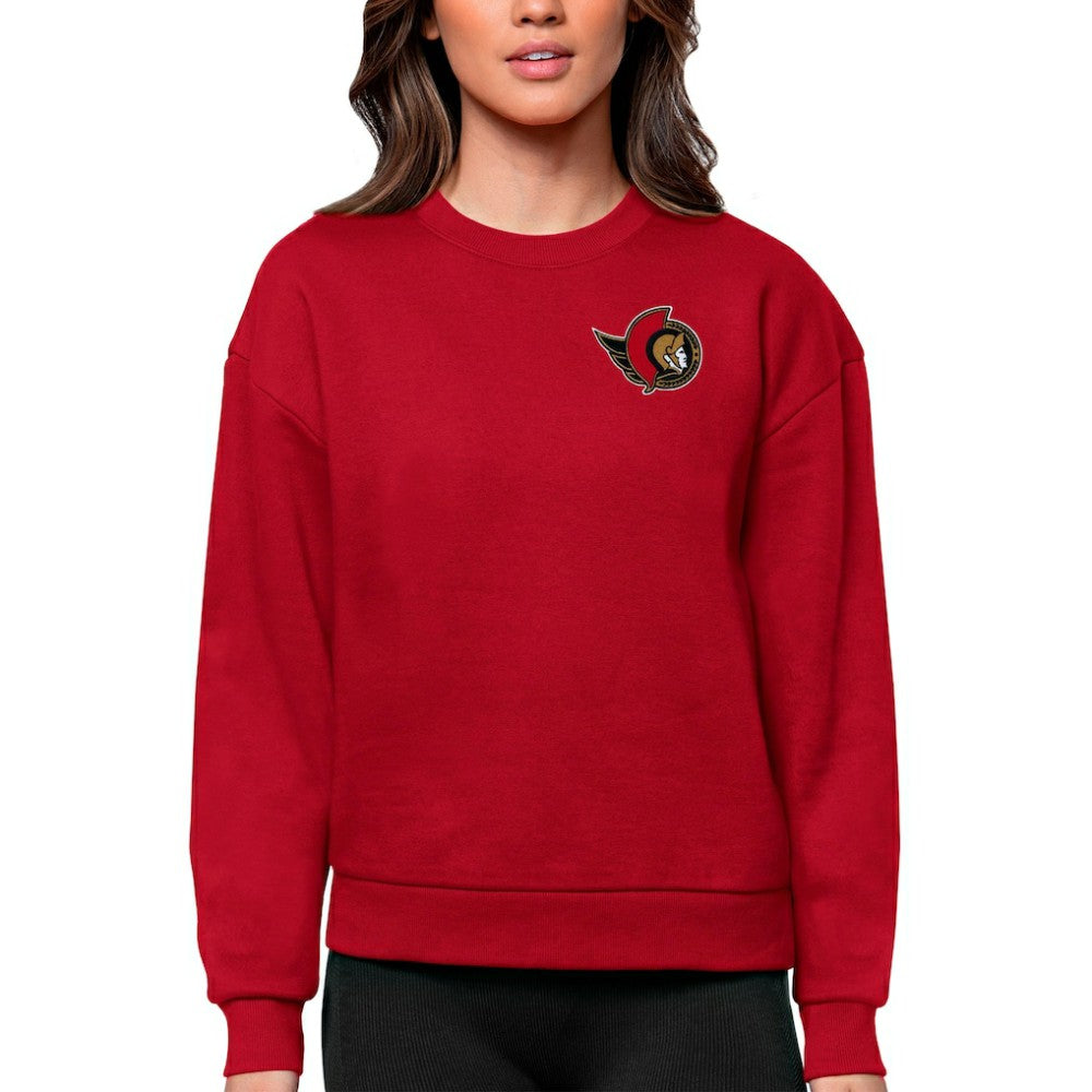Ottawa Senators Antigua Women's Victory Crewneck Pullover Sweatshirt Online