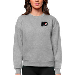 Philadelphia Flyers Antigua Women's Victory Crewneck Pullover Sweatshirt For Sale