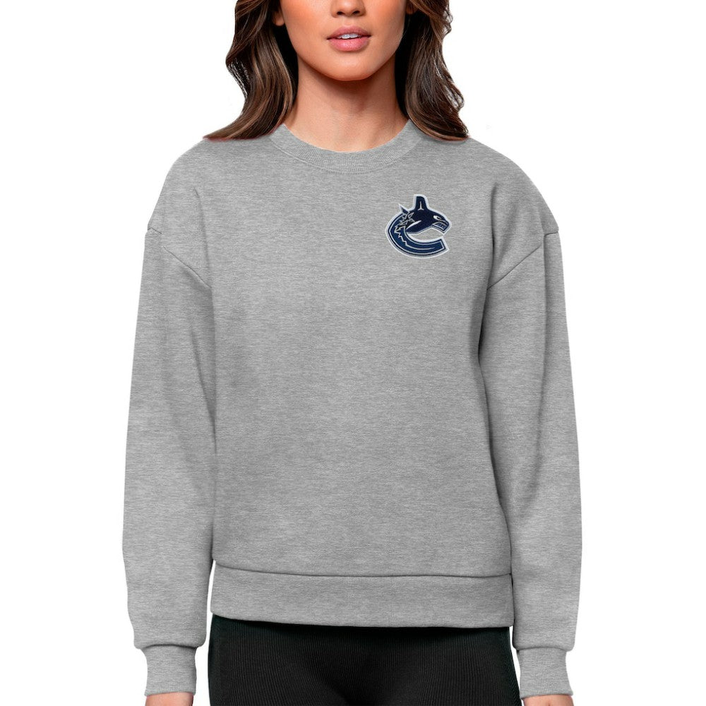 Vancouver Canucks Antigua Women's Victory Crewneck Pullover Sweatshirt Online