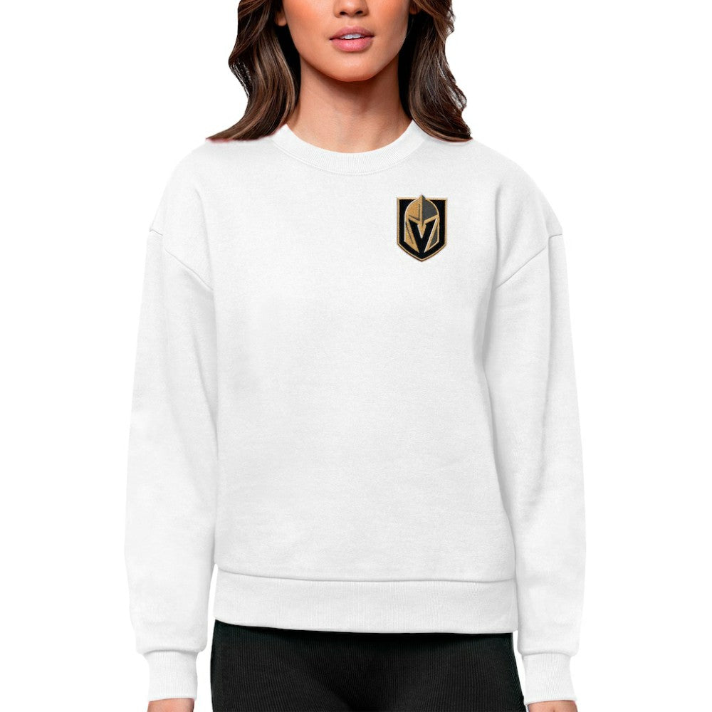 Vegas Golden Knights Antigua Women's Victory Crewneck Pullover Sweatshirt Outlet
