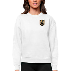 Vegas Golden Knights Antigua Women's Victory Crewneck Pullover Sweatshirt Outlet