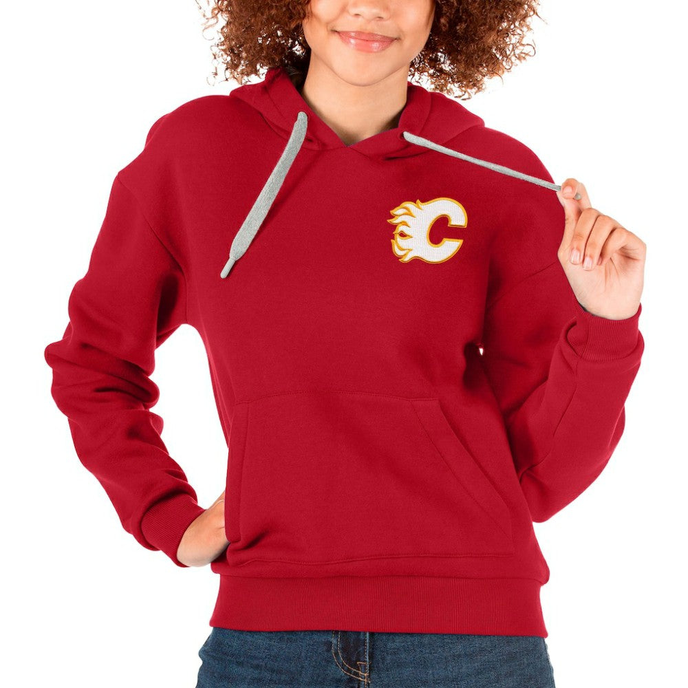 Calgary Flames Antigua Women's Victory Pullover Hoodie Discount