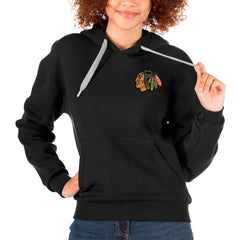 Chicago Blackhawks Antigua Women's Victory Pullover Hoodie On Sale