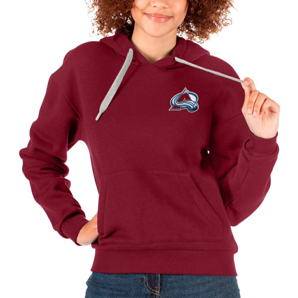 Colorado Avalanche Antigua Women's Victory Pullover Hoodie On Sale