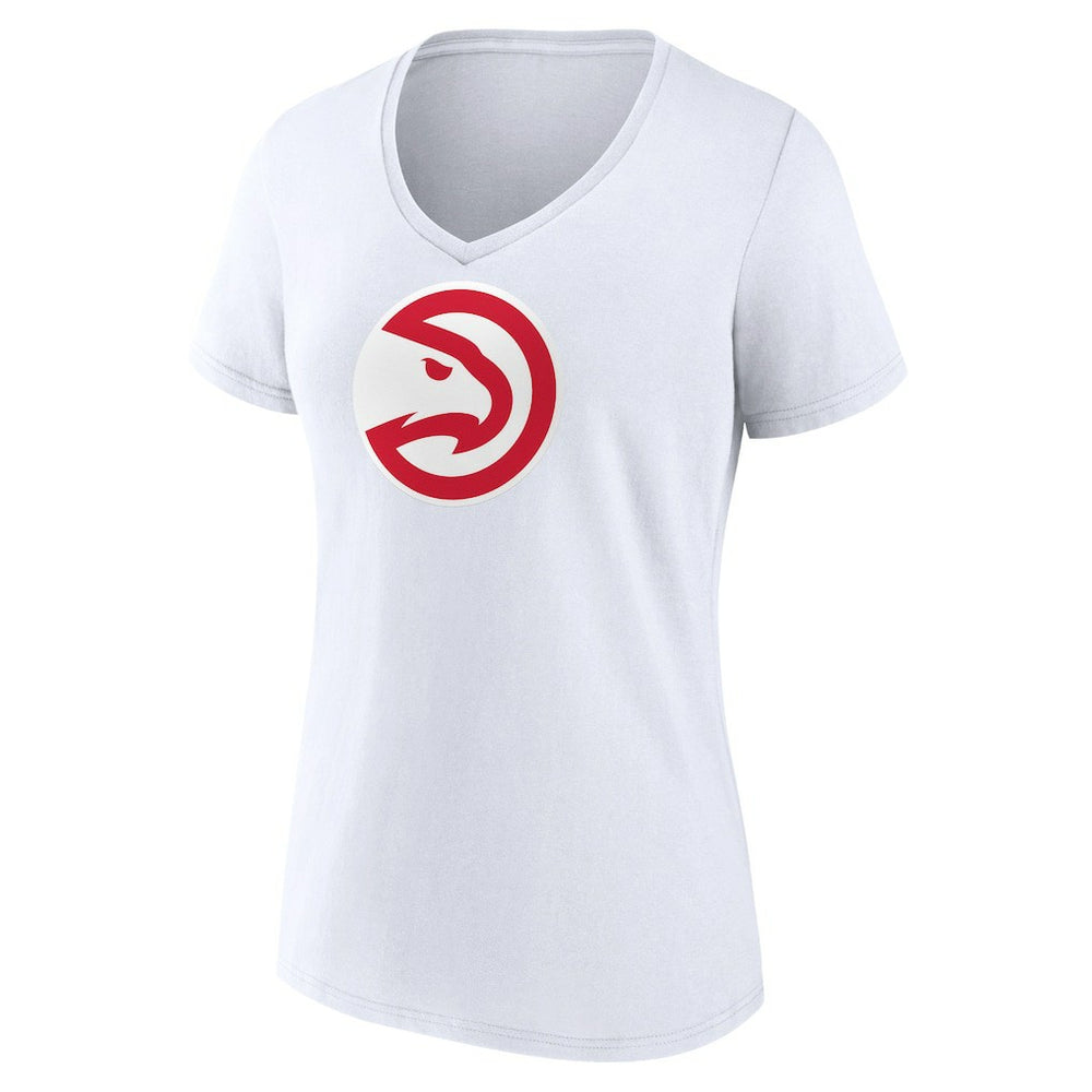 Atlanta Hawks Women's Logo V-Neck T-Shirt New