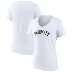 Brooklyn Nets Women's Wordmark V-Neck T-Shirt Online