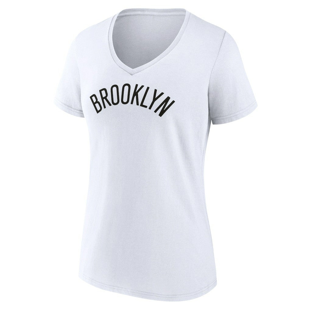 Brooklyn Nets Women's Wordmark V-Neck T-Shirt Online