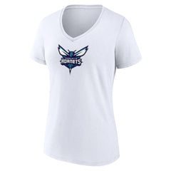 Charlotte Hornets Women's Logo V-Neck T-Shirt New