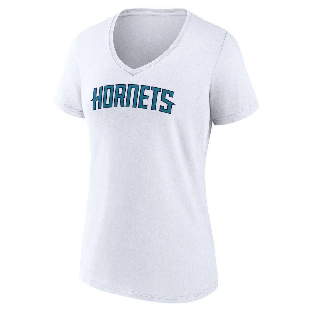 Charlotte Hornets Women's Wordmark V-Neck T-Shirt Outlet